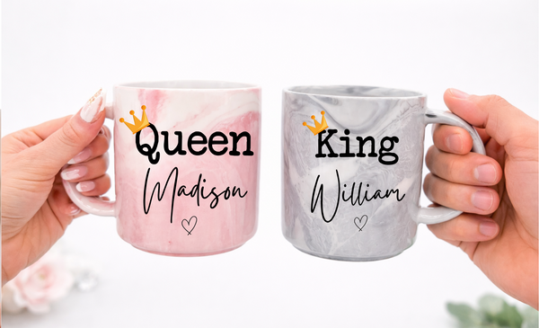 Personalised King & Queen Mugs