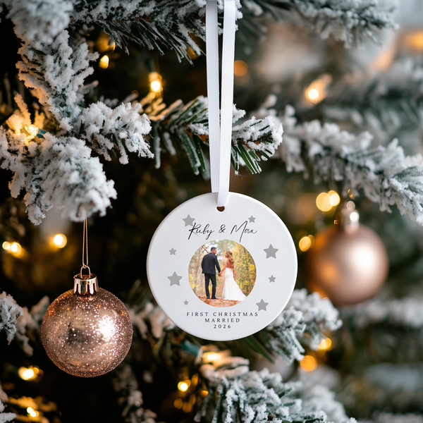 Personalised Our First Christmas as Mr. and Mrs. Personalized First Christmas Keepsake