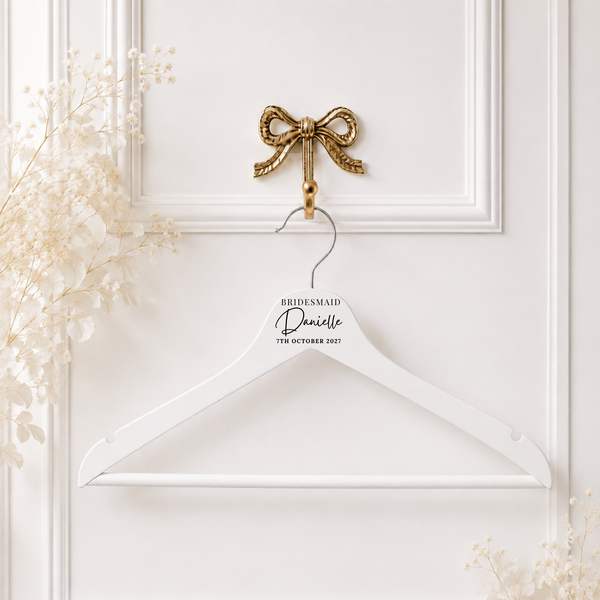 Percha de madera personalizada para damas de honor