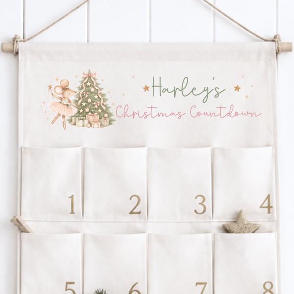 Personalised Mouse Christmas Advent Calendar for Boys