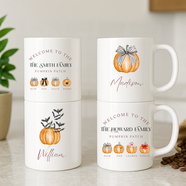 Halloween Pumpkin Mug and Coaster Set – Cute Autumn Coffee Gift