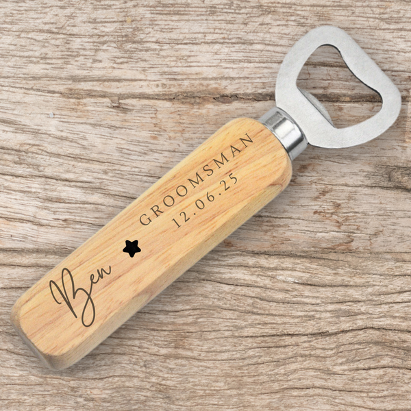 Personalised Bottle Opener For Groomsman