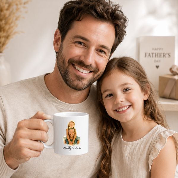 Personalised Photo Mug & Coaster Set – The Moment You Became My Daddy | Father's Day Gift