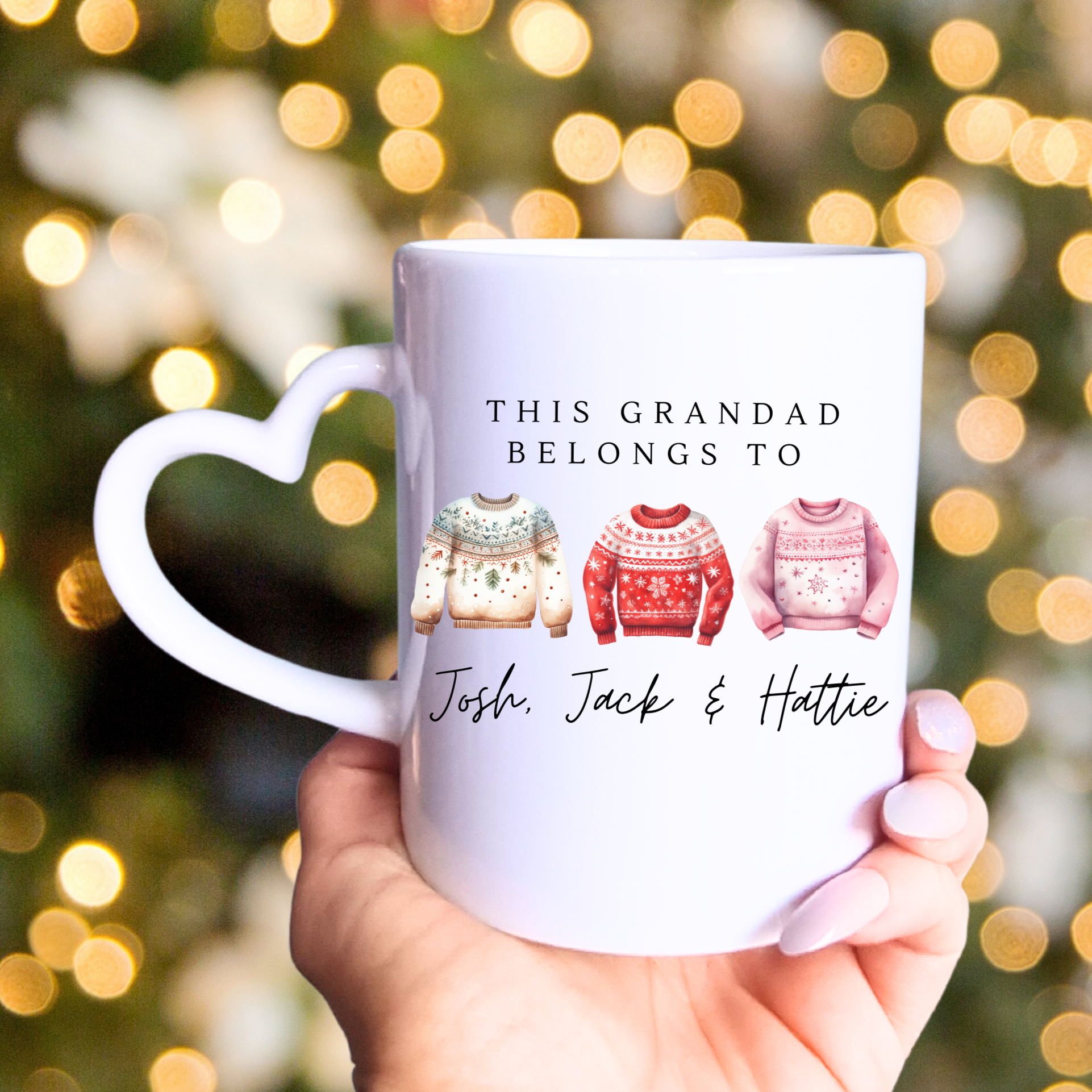 Personalised Christmas Mug For Grandad