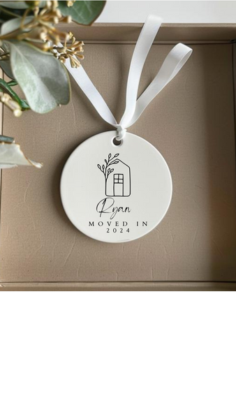 Personalised New Home Ceramic Hanging