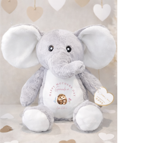 Personalised Mothers Day Soft Toy For Nanny, Grandma, Nana