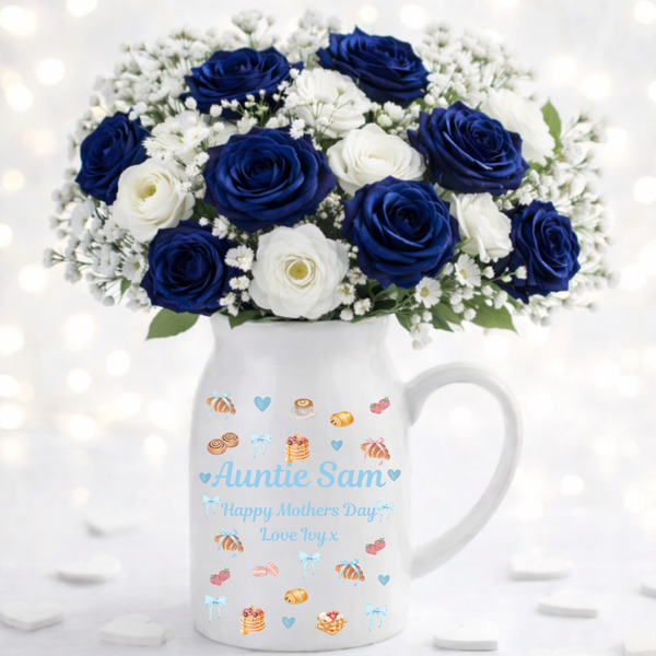Personalised Breakfast Croissant Vase For Auntie