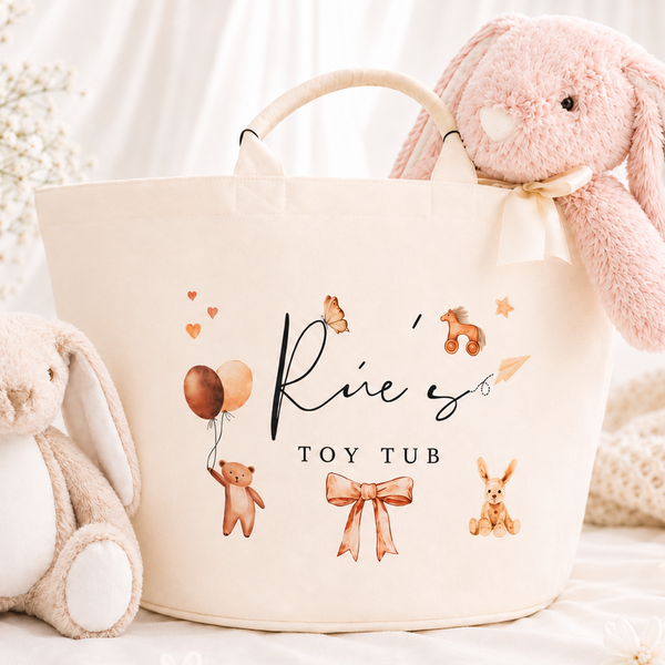 Personalised Toy Storage Basket | Kids Nursery & Playroom Storage