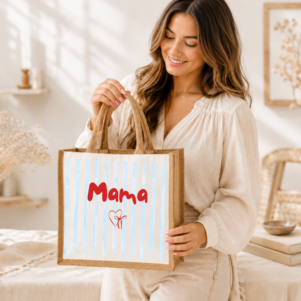 Personalised Stripey Tote Bag For Her