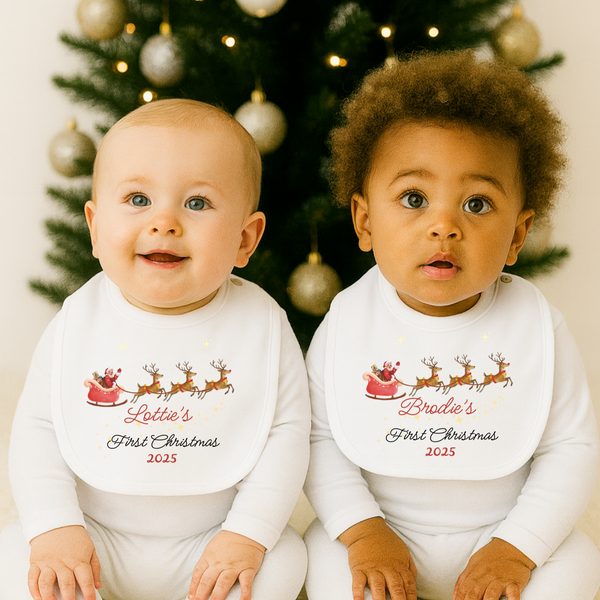 Personalised My First Christmas Bib For Babies – Personalised Baby Christmas Gift