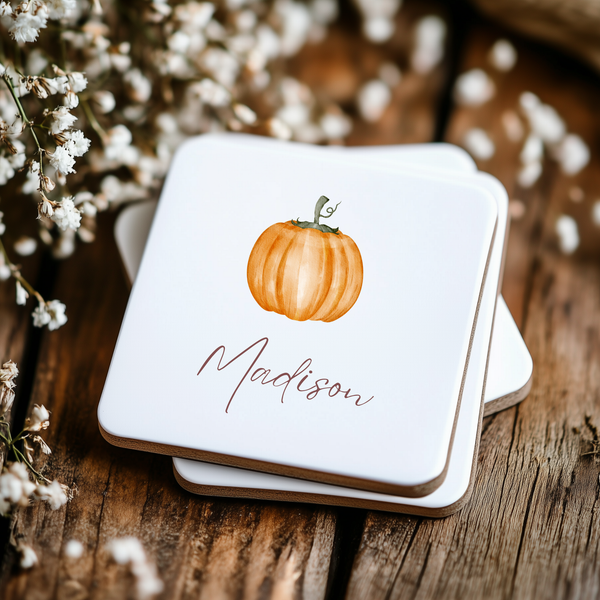 Pumpkin Mug & Coaster Set – Cozy Autumn Drinkware