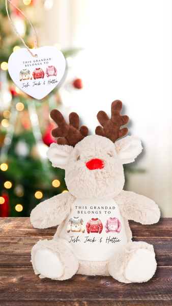Personalised Christmas Soft Toy For Grandad