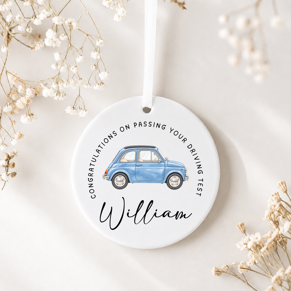 Personalised New Driver Hanging Ceramic Keepsake