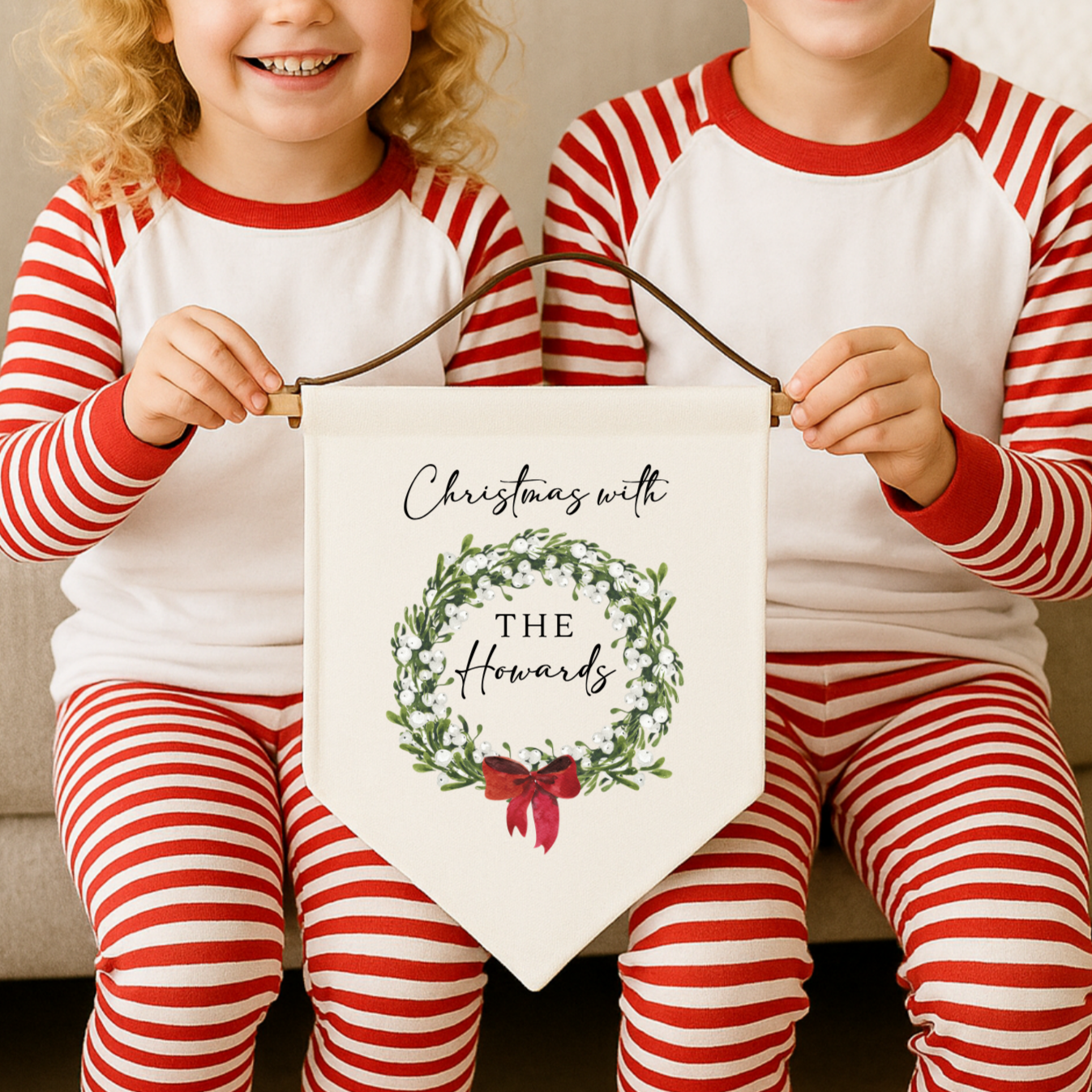 Personalised Christmas Family Sign