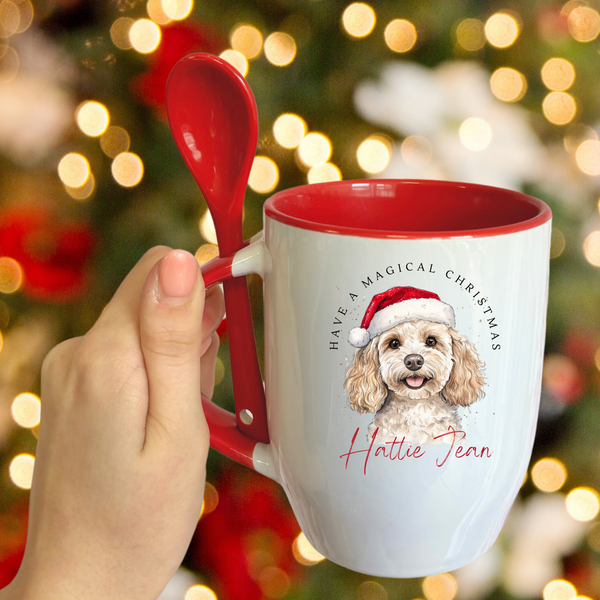 Personalised Cockapoo Mug & Spoon Set