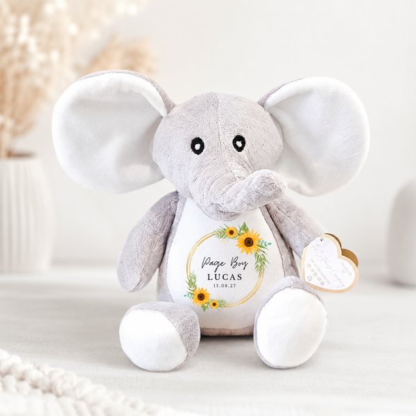 Personalised Sunflower Flower Girl Soft Toy