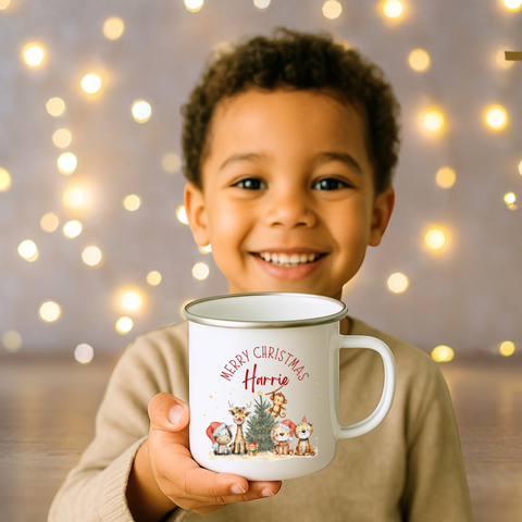 Enamel Mugs for Kids | Perfect Christmas Gifts with Safari, Dino, Woodland & Farmyard Animals