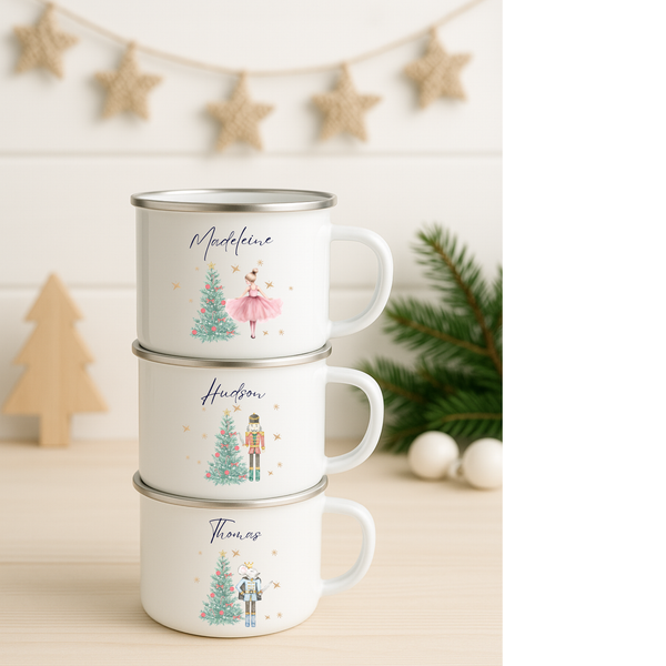 Personalised Christmas Matching Family Mugs Nutcracker Design