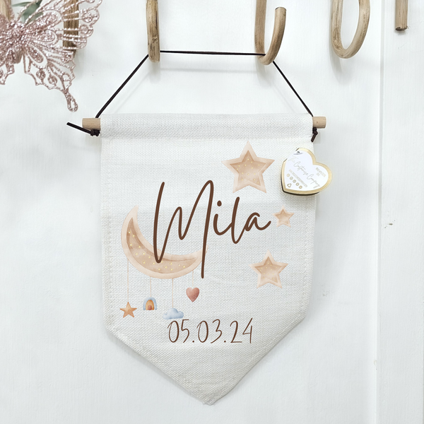 Personalised Moon Nursery Sign