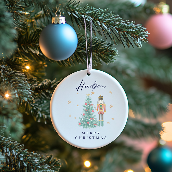 Personalised Nutcrcaker Ceramic Hanging Bauble