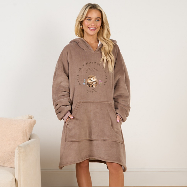 Personalised Animal Hoodie For Auntie