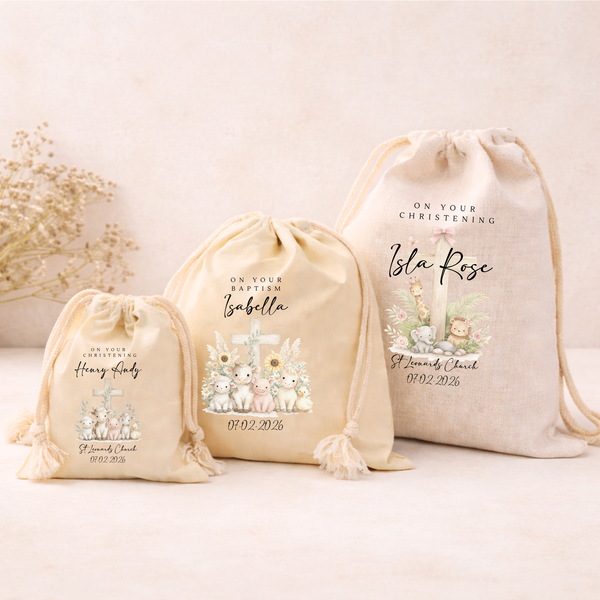 Personalised Christening Cross Teddy Bear & Gift Set