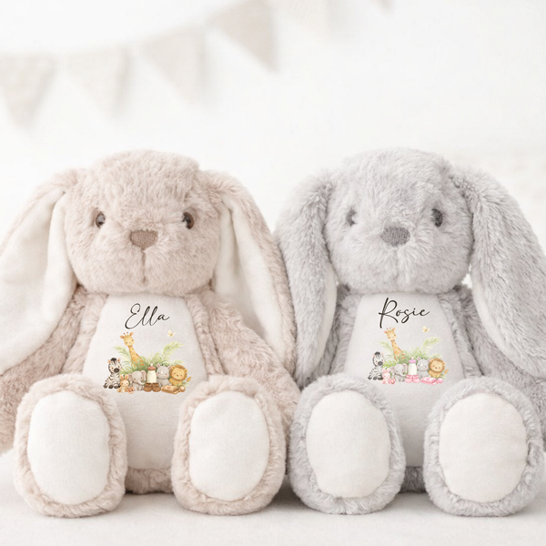 Personalised Safari New Baby Teddy Bear
