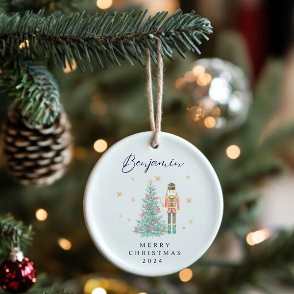 Personalised Nutcrcaker Ceramic Hanging Bauble