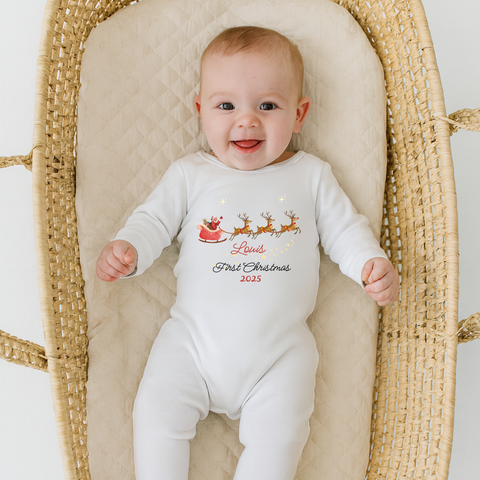 Personalised My First Christmas Babygrow For Babies – Personalised Baby Christmas Gift