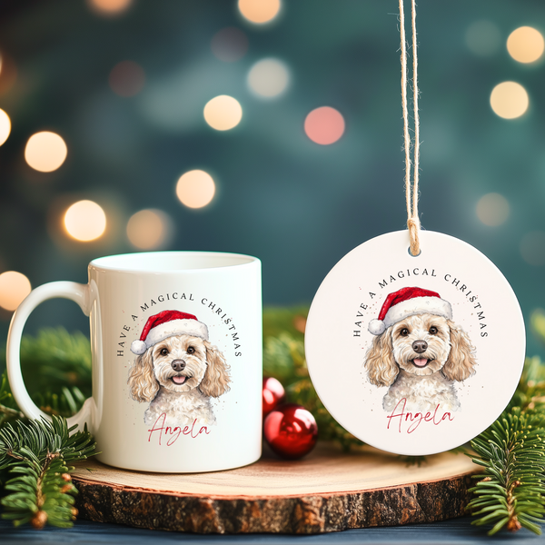 Personalised Cockapoo Mug For Christmas