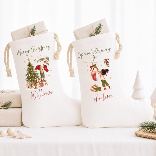 Personalised Christmas Stockings & Santa Sacks for Kids