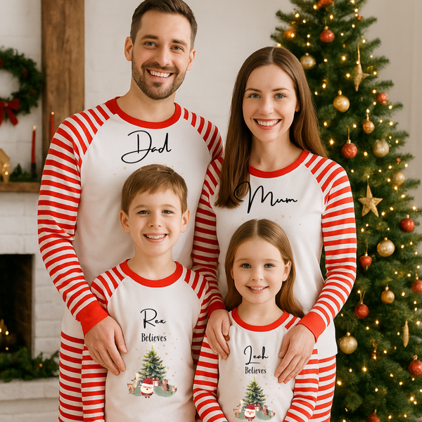 Personalised Matching Family Santa Pyjamas - Matching Pajamas