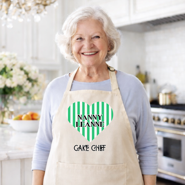 Personalised Stripey Apron For Mother's Day