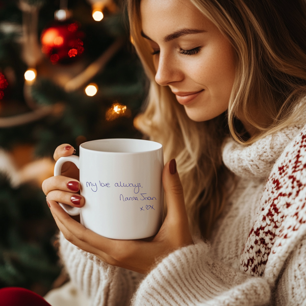 Personalised Handwritten Message Mug & Coaster