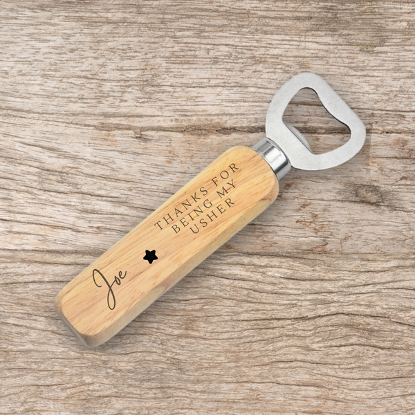 Personalised Bottle Opener For Usher