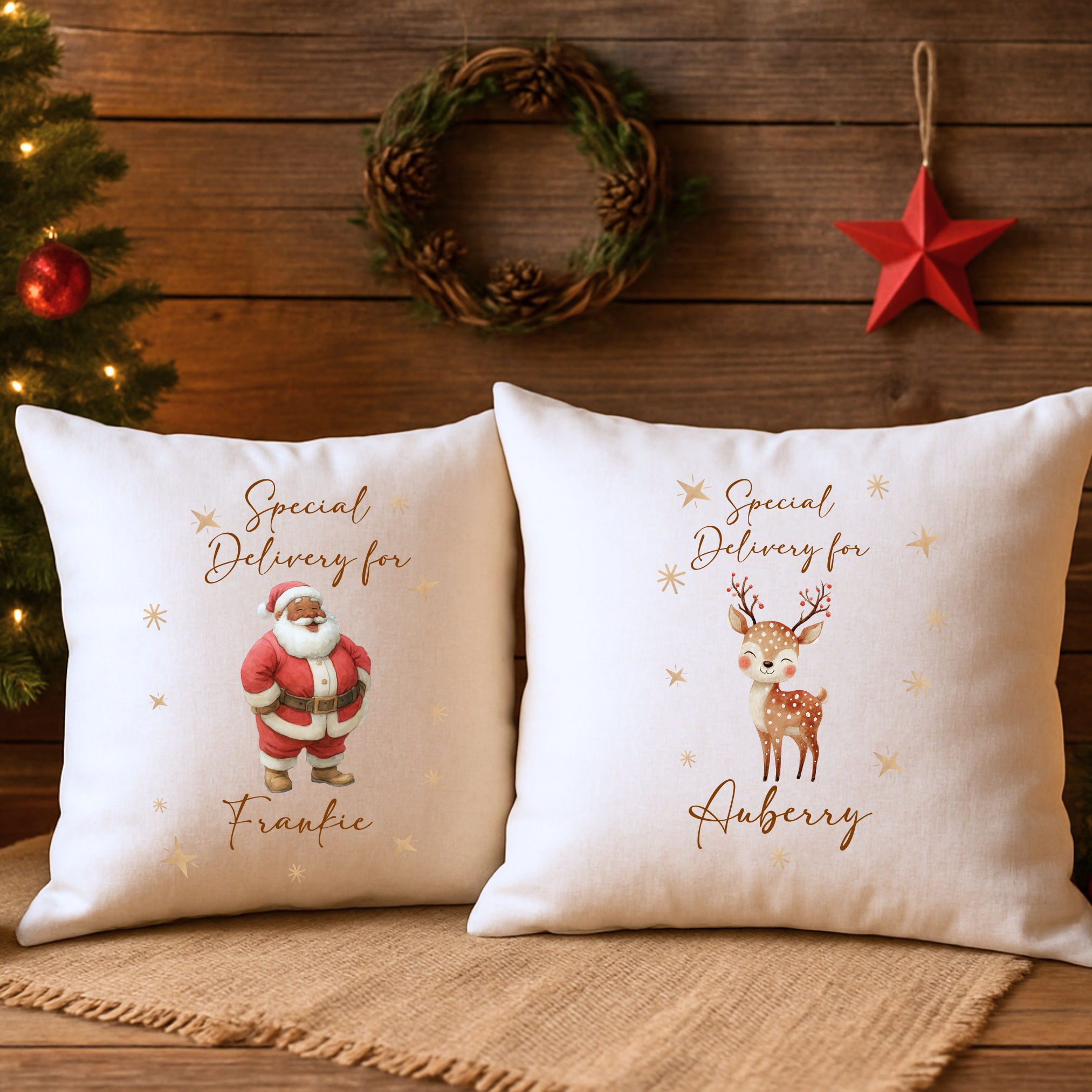 Personalised Christmas Santa Cushion
