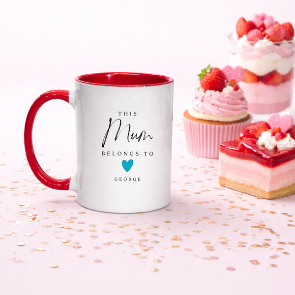 Personalised Heart Mug For Mum - Mother's Day
