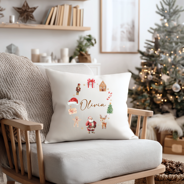 Personalised Christmas Santa Wreath Stockings & Present Sacks