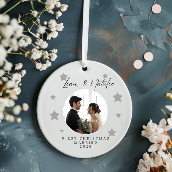 Personalised Our First Christmas as Mr. and Mrs. Personalized First Christmas Keepsake