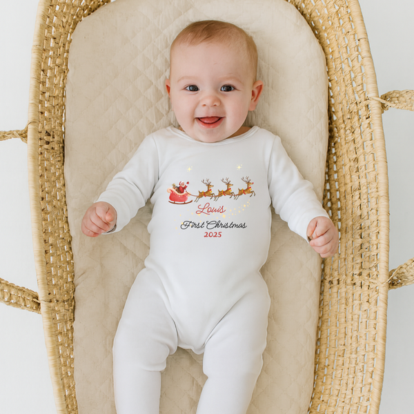 Personalised My First Christmas Babygrow For Babies – Personalised Baby Christmas Gift