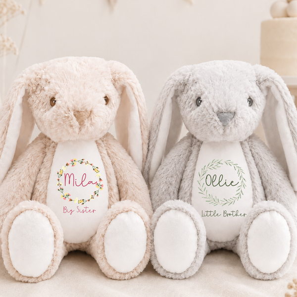 Personalised Big Sister & Big Brother Gift – New Sibling Soft Toy