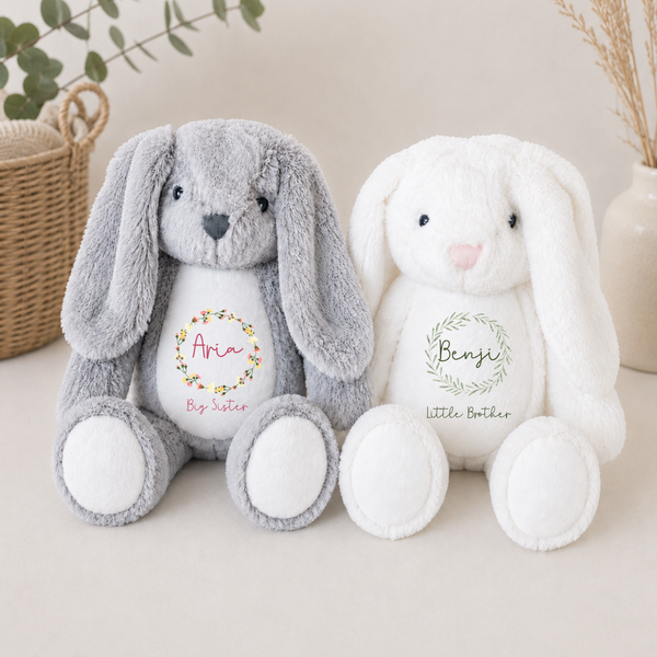 Personalised Big Sister & Big Brother Gift – New Sibling Soft Toy