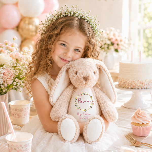 Personalised Big Sister & Big Brother Gift – New Sibling Soft Toy
