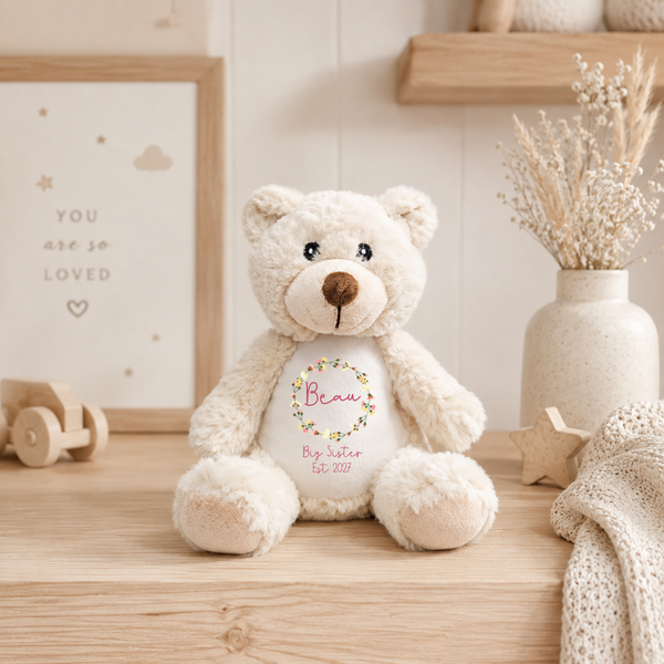 Personalised Big Sister & Big Brother Gift – New Sibling Soft Toy