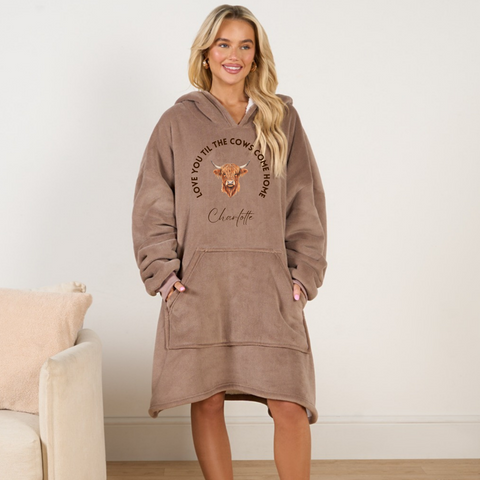 Personalised Highland Cow Hoodie