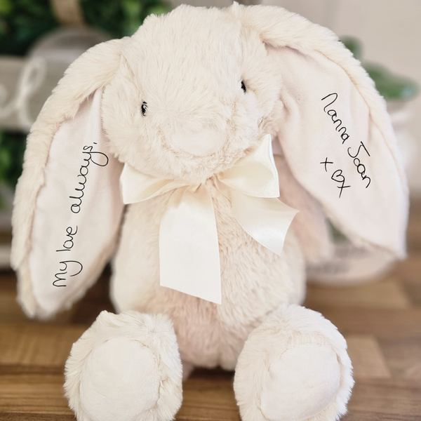 Personalised Handwritten Message Bunny - Teddy Bear