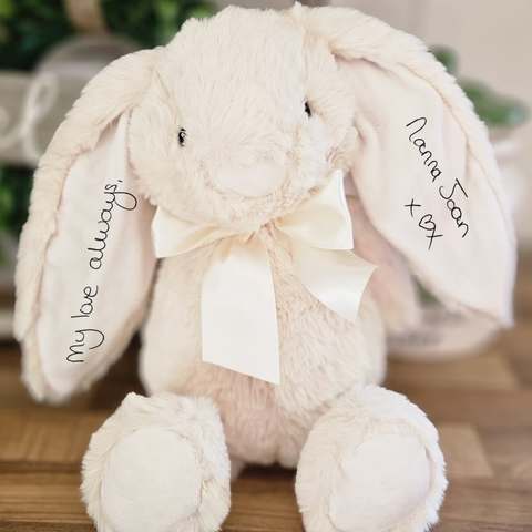 Personalised Handwritten Message Bunny - Teddy Bear