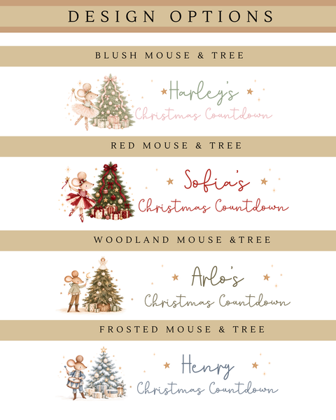 Personalised Mouse Christmas Advent Calendar for Boys