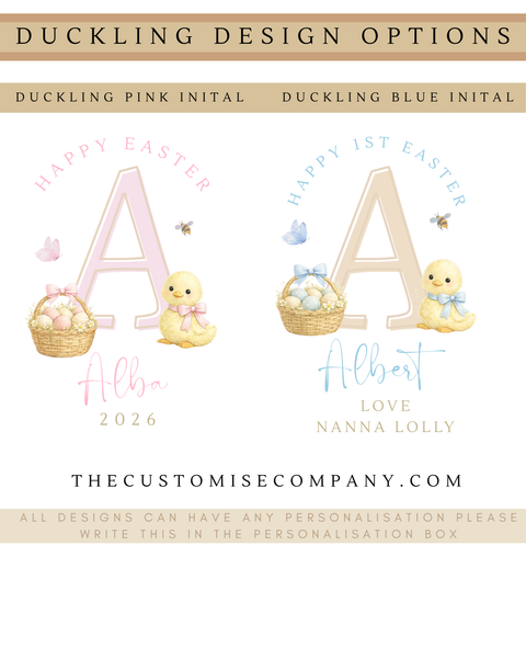 Personalised Easter Duckling Teddy Bear For Kids/Babies