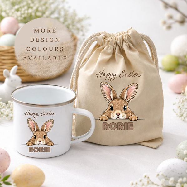 Personalised Bunny Enamel Mug For Kids